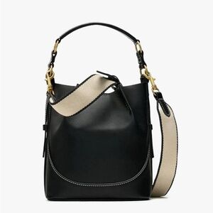 Zara Black and Cream Shoulder Bag Modern Minimalist Design